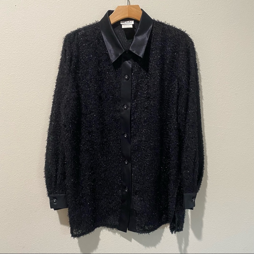 Regal Black Button Down
